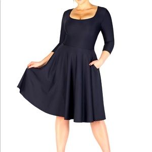 BLACKMILK Longline ¾ sleeve Dress with Pockets